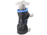 Coldy bunda pro psa s kapucí Barva: Černo-modrá, Délka zad (cm): 30, Obvod hrudníku: 26 - 40 cm
