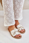 Sandály S Dekorací Přírodní Kůže Zazoo 3667 Bílé 37