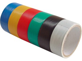 Extol Craft (9550) pásky izolační PVC, sada 6ks, 19mm x 18m (3m x 6ks), tloušťka 0,13mm, 6 barev