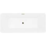 MEXEN/S - Velo Slim volně stojící vana 170 x 75, bílá, sifon a přepad zlatá 52811707500-50
