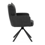 Jídelní židle, šedá, manšestrová látka, HC-X1128 GREY2