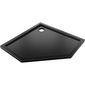 MEXEN - Flow pětiboká sprchová vanička slim 80 x 80, černá mat 46P708080