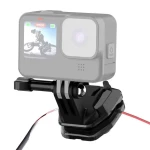 Puluz černá / Držák akční kamery na sklo motocyklu / hliník / pro GoPro, DJI, Insta360 (PU942B)