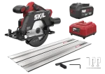 SKIL RED 3551AB / Aku okružní pila / 20 V / 1x 4,0 Ah / s vodicí lištou (SW1E3551AB)