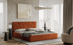 FRONTI Postel LATINA 180x200 měděná s úložným prostorem