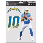 Samolepka Los Angeles Chargers NFL Justin Herbert #10 Player Set (3 ks)% 1 ks