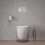 OMNIRES - SET: STRONGFRAME Rám do podomítkové instalace s ECO splachováním + MINIMAL splachovací tlačítko, lesklá bílá STFWCECO1M-RBP