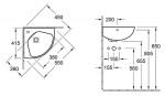 VILLEROY & BOCH - O.novo Umývátko Compact 42x42 cm, s přepadem, 1 otvor pro baterii, CeramicPlus, alpská bílá 732740R1