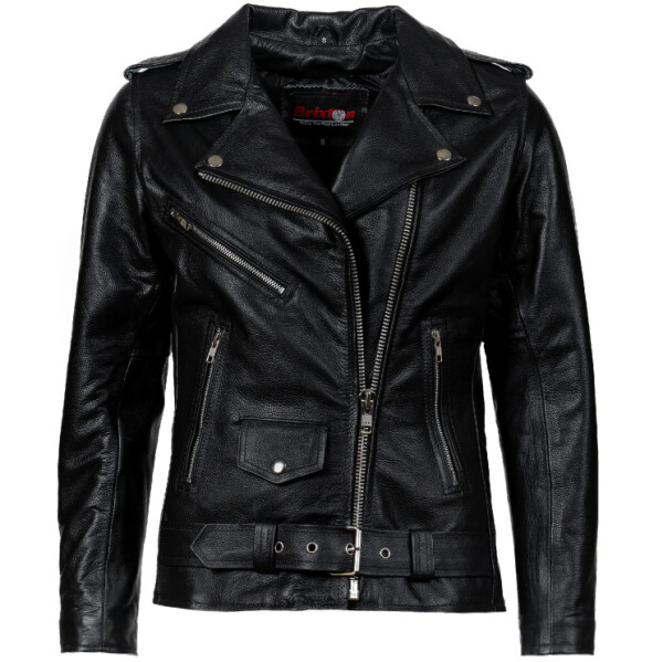 Dámská Kožená Bunda Křivák Classic Brixton Černá Velikost: XS