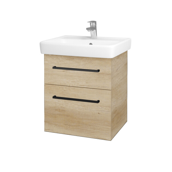 Dřevojas - Umyvadlová skříňka Q MAX SZZ2 55 - D15 Nebraska / Úchytka T06 / D15 Nebraska 197971H