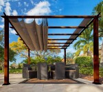 Paragon Outdoor Florida hliníková pergola 350x350x235 cm tmavě hnědá