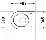 DURAVIT - Starck 3 Závěsné WC, bílá 2202090000