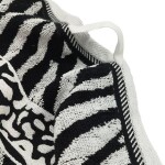 Sada 2 ks žakárových osušek ZEBRA šedá 70 x 140 cm