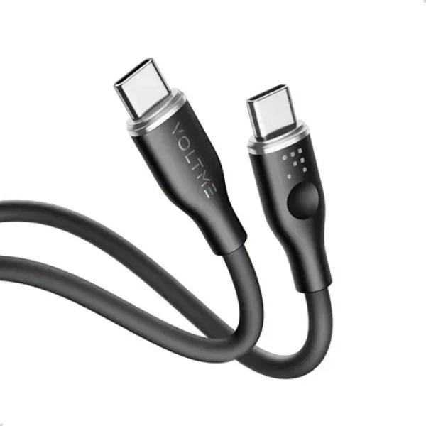 VOLTME Powerlink Moss Series CTC Kabel USB-C(M) 3A/60W 1m černá / 2x USB-C(M) (C2022)