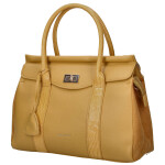 Trendy dámská koženková kabelka do ruky Camila, žlutá