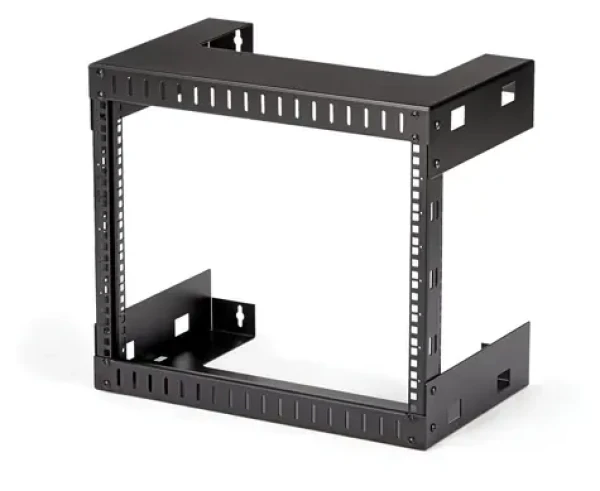 StarTech Nástěnný regál 8U černý / Nástěnný regál / nosnost 80 kg / hloubka 303 mm / ocel (RK812WALLO)