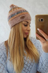 Fleecová čepice Patrycja K254 pink+cappuccino UNI