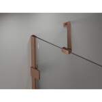 MEXEN/S - Lunar-B sprchový kout dveře křídlové pravá 95 x 90, transparent, měď kartáčovaná 832-095-090-65-00-P