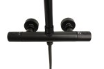 OLSEN SPA - Termostatický nástěnný set NAUPLIOS 250 BLACK BAPG2111A2B