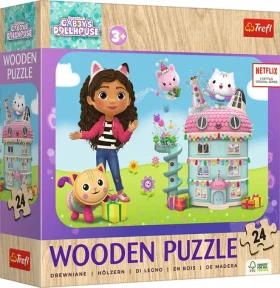 Trefl - Puzzle - Dřevěné puzzle Gábinin kouzelný domek: Veselá Gábi a její přátelé