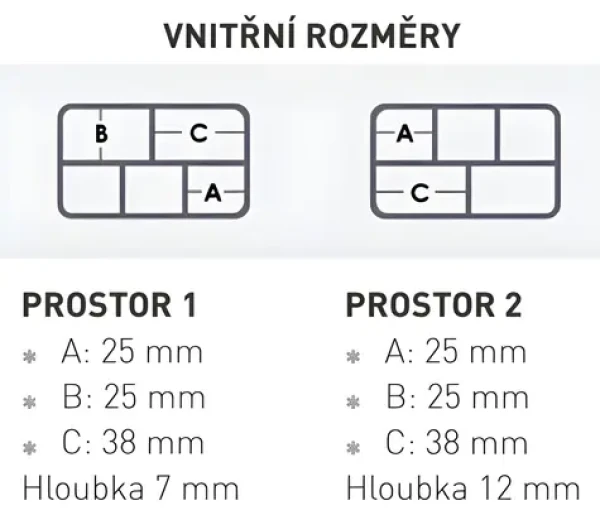 VERSUS Krabička VS 355SD / Rybářské potřeby / 9,7 × 6,4 × 2,5 cm