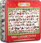 EUROGRAPHICS Puzzle v plechové krabičce Vánoční psi