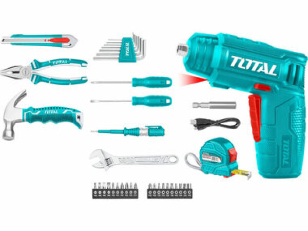 TOTAL-TOOLS THKTHP10386 / Aku šroubovák se sadou nářadí / 38 kusů (THKTHP10386)