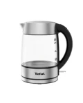 Tefal Glass KI772D38 stříbrná / rychlovarná konvice / 2200 W / 1.7 l / nerez. ocel (KI772D38)