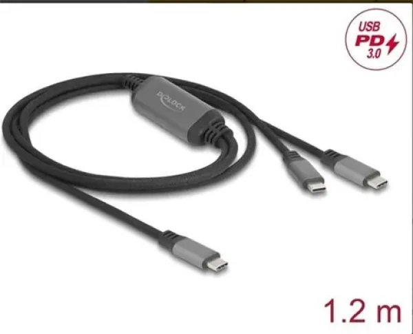 Delock USB-C (M) - USB-C (M) / Kabel / Power Delivery 3.0 / 100 W / 20 V/5 A / 1,2 m (81271)