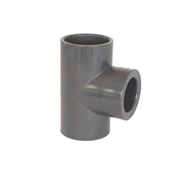 Aquaram PVC tvarovka - T-kus 90° redukovaný 50 x 40 mm, DN=50/40 mm, d=63 mm, lepení / lepení