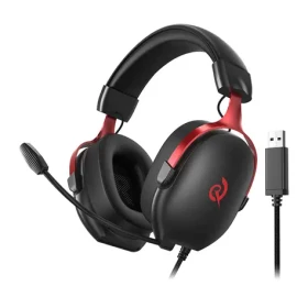 QCY Heroad VN200 Pro černá, červená / Herní sluchátka / USB-A / Prostorový zvuk 7.1 / 40mm měniče / Mikrofon (H7GM black red)