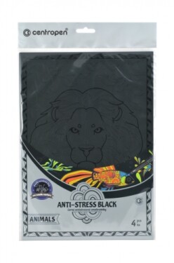Omalovánky Centropen Anti-stress Black 9997 - Animals