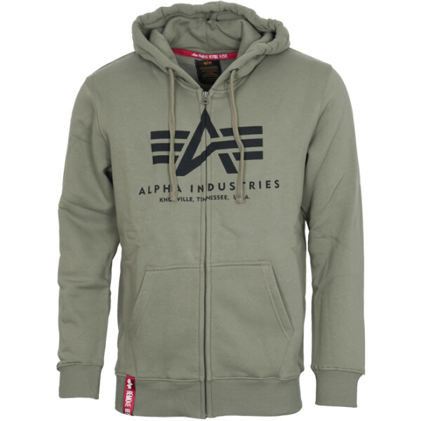 Alpha Industries Mikina Basic Zip Hoody olivová tmavá XXL