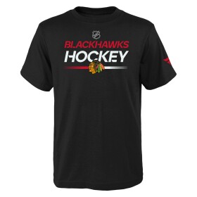 Outerstuff Dětské Tričko Chicago Blackhawks Apro Wordmark Ss Ctn Tee Velikost: Dětské (13 14 let)