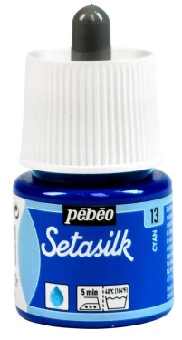 Pébéo Barva na hedvábí Setasilk 45 ml - modrá cyan 13