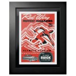 Mustang Obraz v rámu Detroit Red Wings NHL Program Cover Red Wing Magazine Olympia Stadium