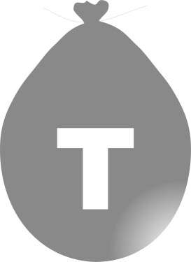 Balónek písmeno T stříbrné balonky.cz Balónek písmeno T stříbrné balonky.cz