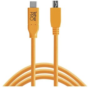 Tether Tools USB kabel USB 2.0 USB-C ® zástrčka, USB Micro-B zástrčka 4.60 m oranžová CUC2515-ORG