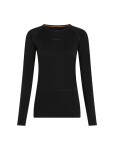 Dámské merino tričko s dlouhým rukávem ICEBREAKER Wmns 200 ZoneKnit LS Crewe, Black velikost: XL