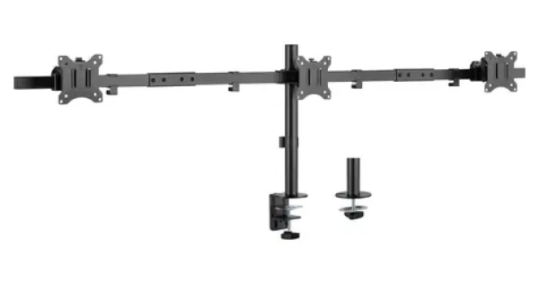 Equip stolní držák na 3 monitory černá / Držák na 3 monitory / 17-32" / VESA 75/100 / 7 kg/monitor (650158)