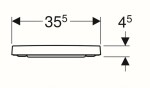 GEBERIT - Selnova Square WC sedátko, duroplast, Softclose, bílá 501.556.01.1