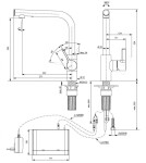 IDEAL STANDARD - Gusto Dřezová baterie s dávkovačem mýdla, ocel A7817GN