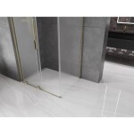 MEXEN/S - Velar L sprchový kout, posuvné dveře 120 x 80, dekor, zlato 871-120-080-33-50