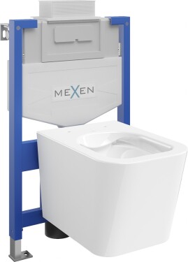 MEXEN/S - WC předstěnová instalační sada Fenix XS-U s mísou WC Teo, bílá 6853385XX00