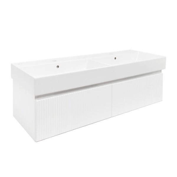 Koupelnová skříňka s umyvadlem SAT Evolution 118x30x44,8 cm bílá mat SATEVO120WMU2 SATEVO120WMU2