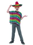 Dětská mexická sada pončo a sombrero