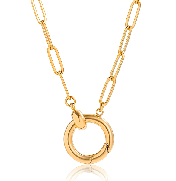ELENYS Infinite Circle – pozlacený náhrdelník 18K žluté zlato Délka: 45+5 cm / max. 50 cm