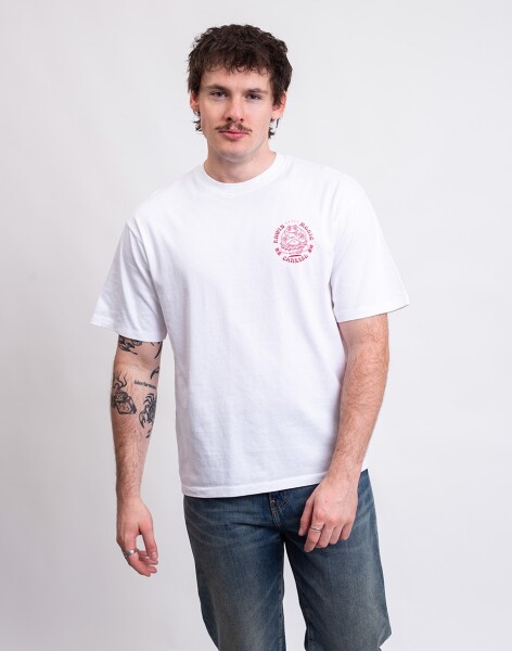 Tričko Edwin Music Channel TS White/Red garment