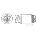 TE Connectivity TE AMP Circular Plastic Connectors 796291-1 1 ks