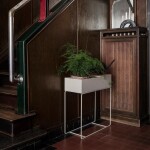 Ferm Living Stojan na květiny Plant Box Light Grey, šedá barva, kov